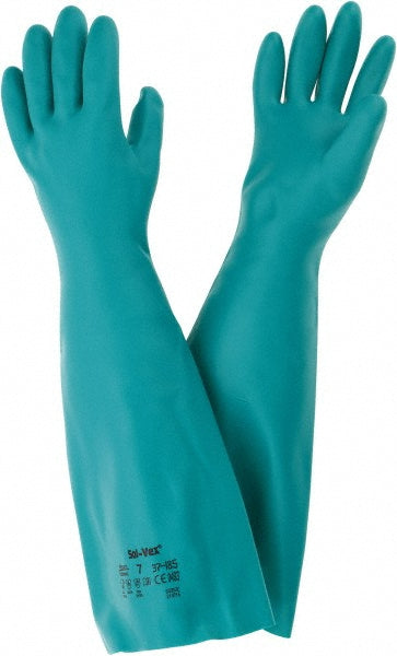 Ansell 117298 Series 37-185 Chemical Resistant Gloves  Size Small,  22.00 Thick,  Nitrile,  Nitrile,  Unsupported,