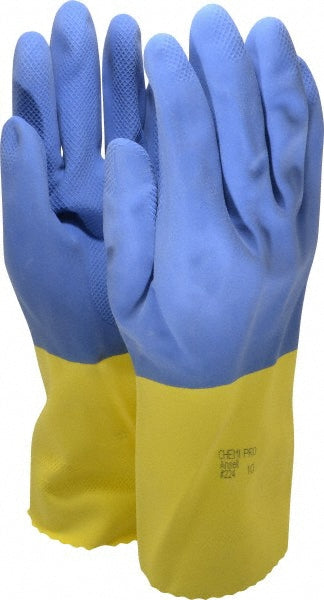 Ansell 87224100 Series 87-224 Chemical Resistant Gloves  Size X-Large,  28.00 Thick,  Latex,  Neoprene,  Supported,