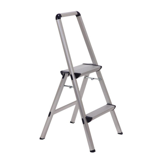 Xtend+Climb FT2 Step Stools Stool Type Folding Step  Base Type Ultra-Light Aluminum Step Stool Extra wide top step and safety bar for stability Non-Skid Rubber Feet Ultralight and folds thin for portability and easy storage  Load Capacity (Lb) 225.000