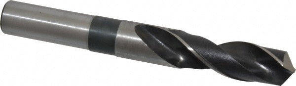 Hertel 306.8125 Reduced Shank Drill Bit 13/16" Dia, 3/4" Shank Dia, 118 deg Point, High-Speed Steel