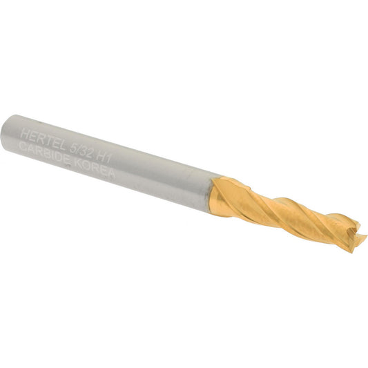 Hertel 89311971 Square End Mill 5/32" Dia, 9/16" LOC, 3 Flute, Solid Carbide
