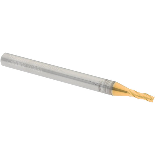 Hertel 89312011 Square End Mill 1/16" Dia, 3/16" LOC, 3 Flute, Solid Carbide