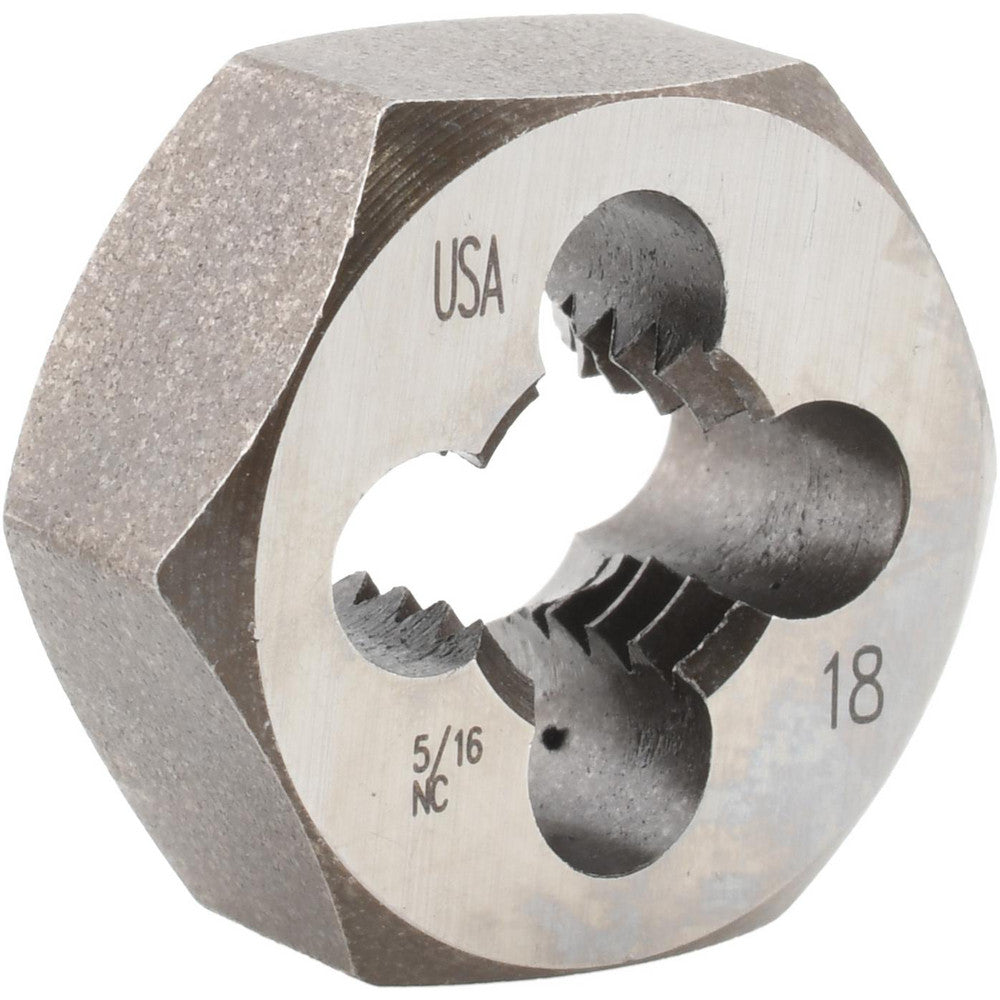 Cle-Line C65603 Hex Rethreading Die 5/16-18, Right Hand, Carbon Steel