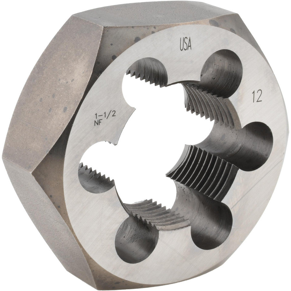Cle-Line C65633 Hex Rethreading Die 1-1/2 - 12, 1" Thick, Right Hand, Carbon Steel