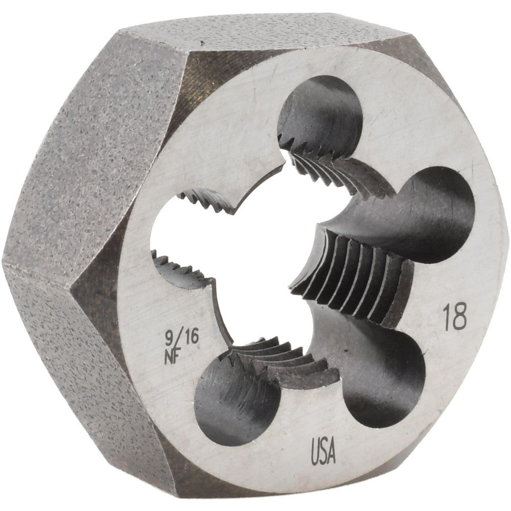 Cle-Line C65613 Hex Rethreading Die 9/16-18, Right Hand, Carbon Steel