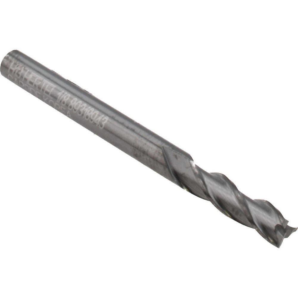 Hertel 89318943 Square End Mill 1/8" Dia, 7/16" LOC, 3 Flute, Solid Carbide