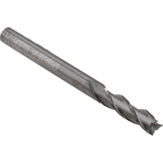 Hertel 89318943 Square End Mill 1/8" Dia, 7/16" LOC, 3 Flute, Solid Carbide