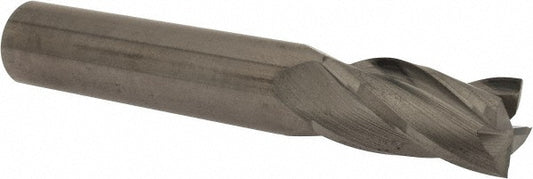 Hertel 89318968 Square End Mill 9/16" Dia, 1-1/8" LOC, 4 Flute, Solid Carbide