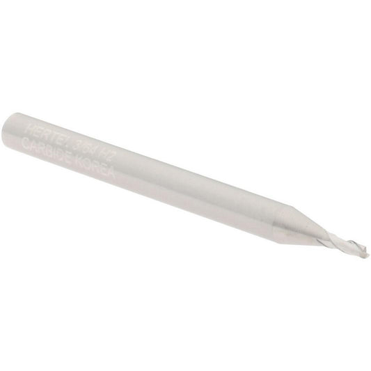 Hertel 89318976 Square End Mill 0.0469" Dia, 0.1250" LOC, 2 Flute, Solid Carbide