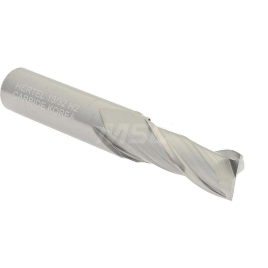 Hertel 89319016 Square End Mill 13/32" Dia, 1" LOC, 2 Flute, Solid Carbide