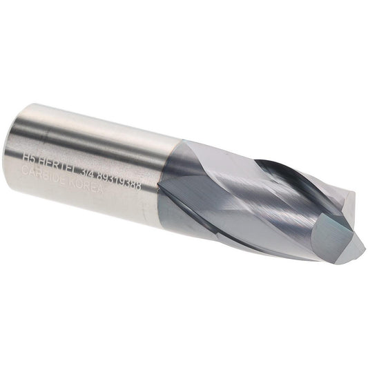 Hertel 89319388 Square End Mill 3/4" Dia, 1" LOC, 2 Flute, Solid Carbide