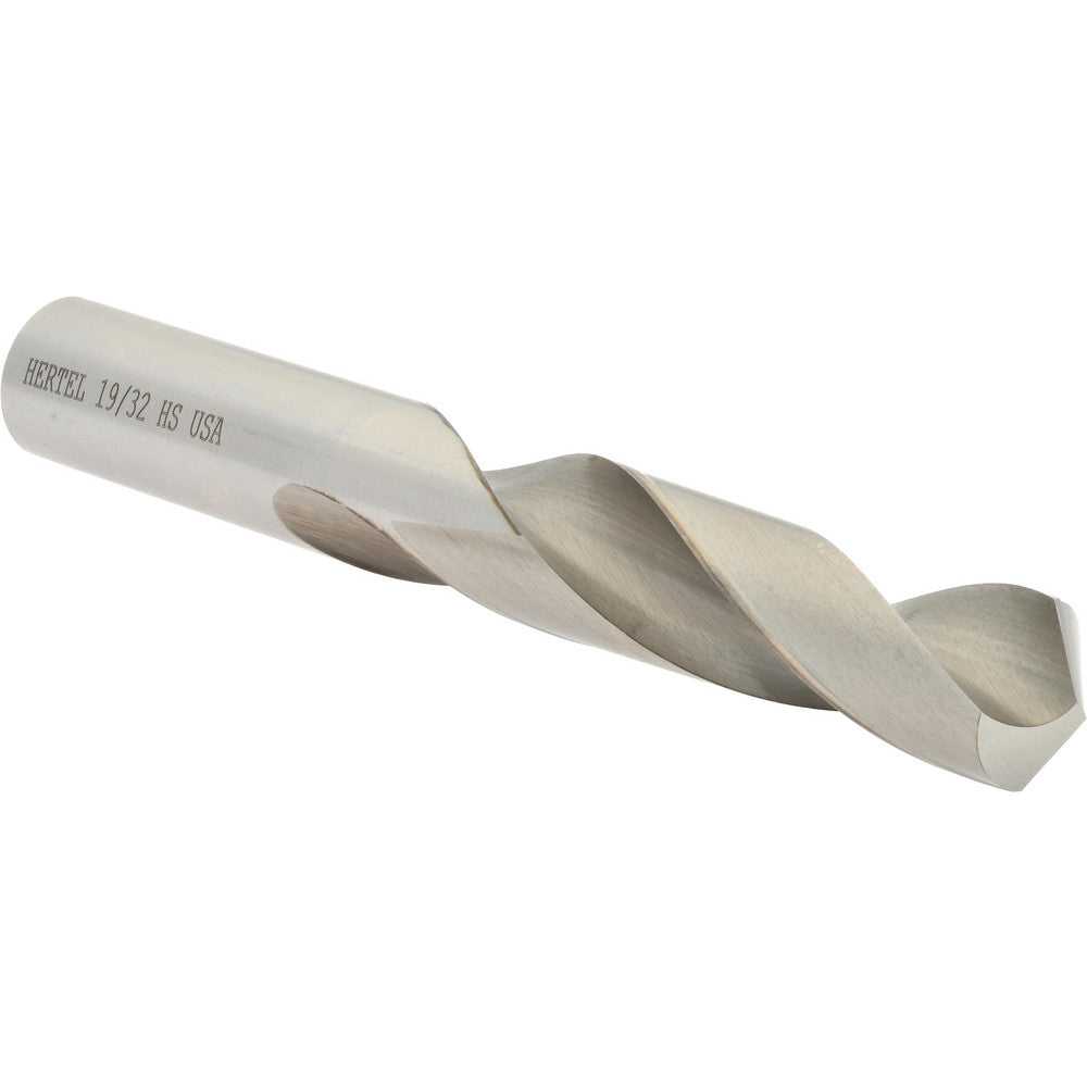Hertel 89320717 Screw Machine Length Drill Bit 19/32" (0.5938) Dia, 118 deg, HSS