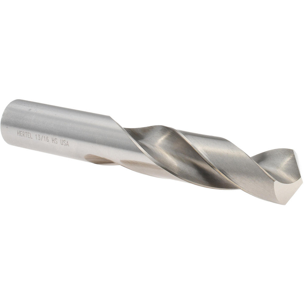 Hertel 89321244 Screw Machine Length Drill Bit 13/16" Dia, 118 deg Point, High-Speed Steel