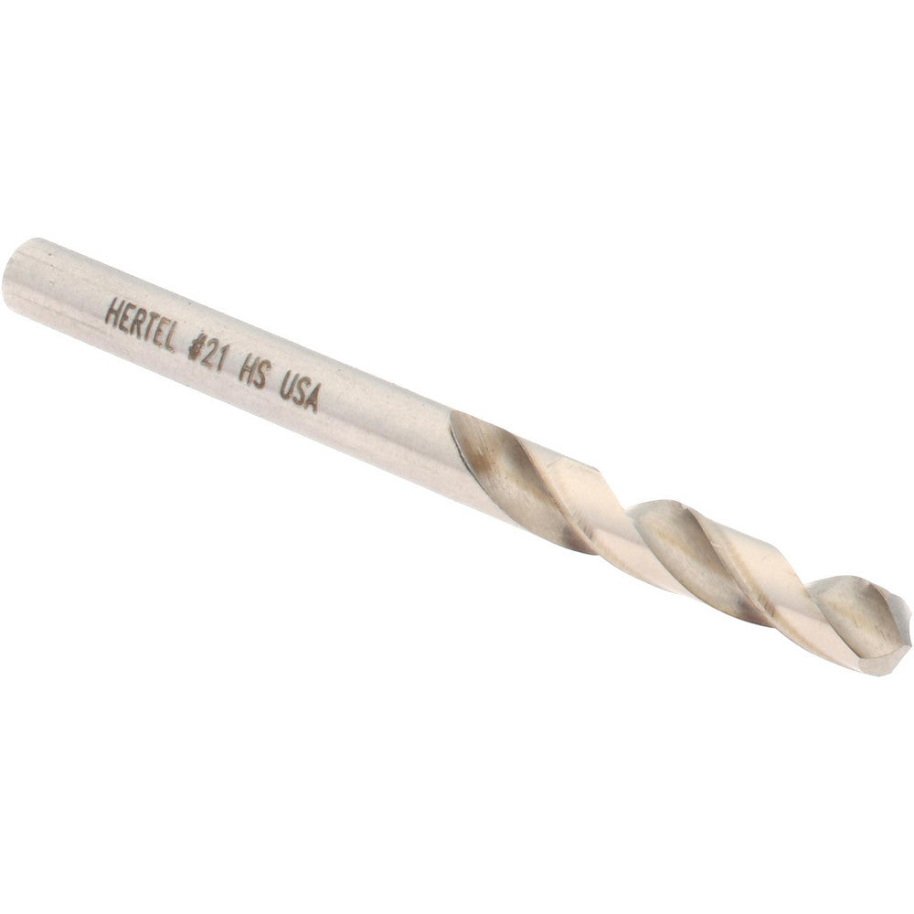 Hertel 89321616 Screw Machine Length Drill Bit #21 (0.1590) Dia, 118 deg, HSS