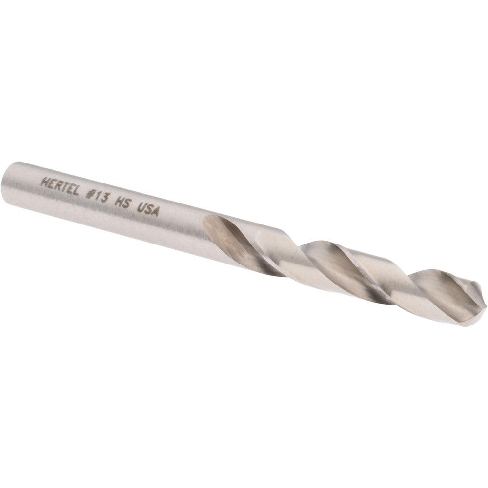 Hertel 89321632 Screw Machine Length Drill Bit #13, 118 &deg Point, High Speed Steel