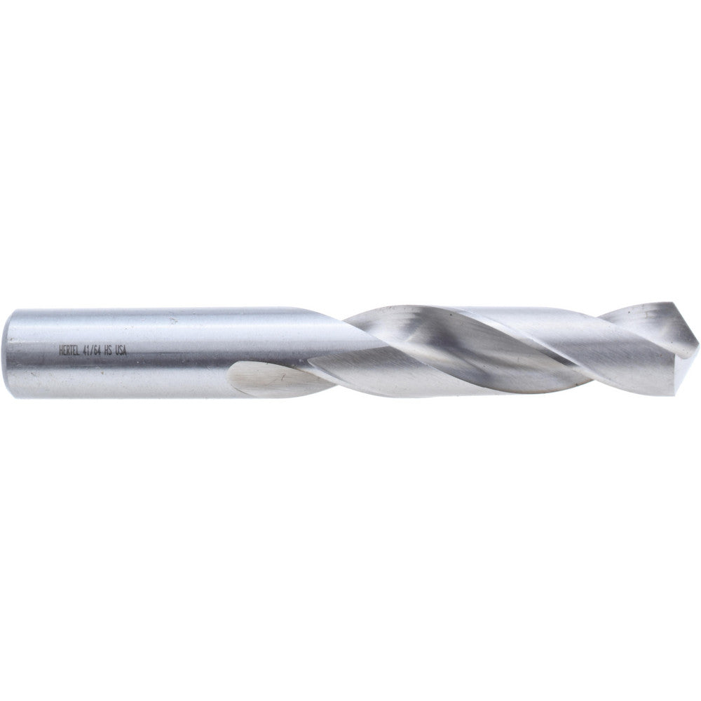 Hertel 89321780 Screw Machine Length Drill Bit 41/64" Dia, 118 deg Point, High-Speed Steel
