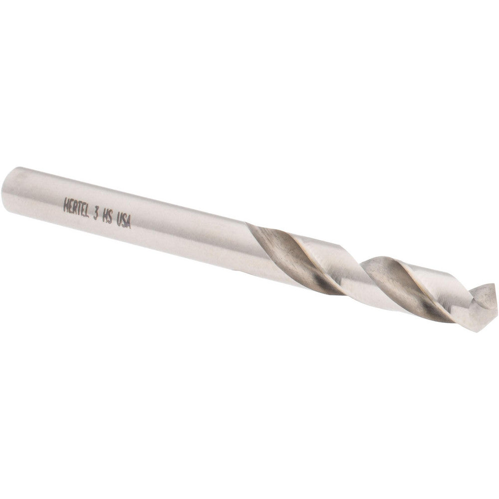 Hertel 89321863 Screw Machine Length Drill Bit #3, 118 &deg Point, High Speed Steel