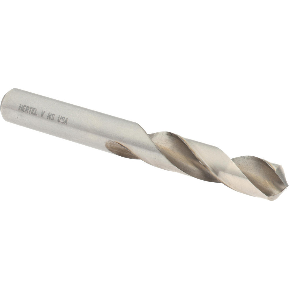 Hertel 89322184 Screw Machine Length Drill Bit Letter V, (0.3770) Dia, 118 deg, HSS
