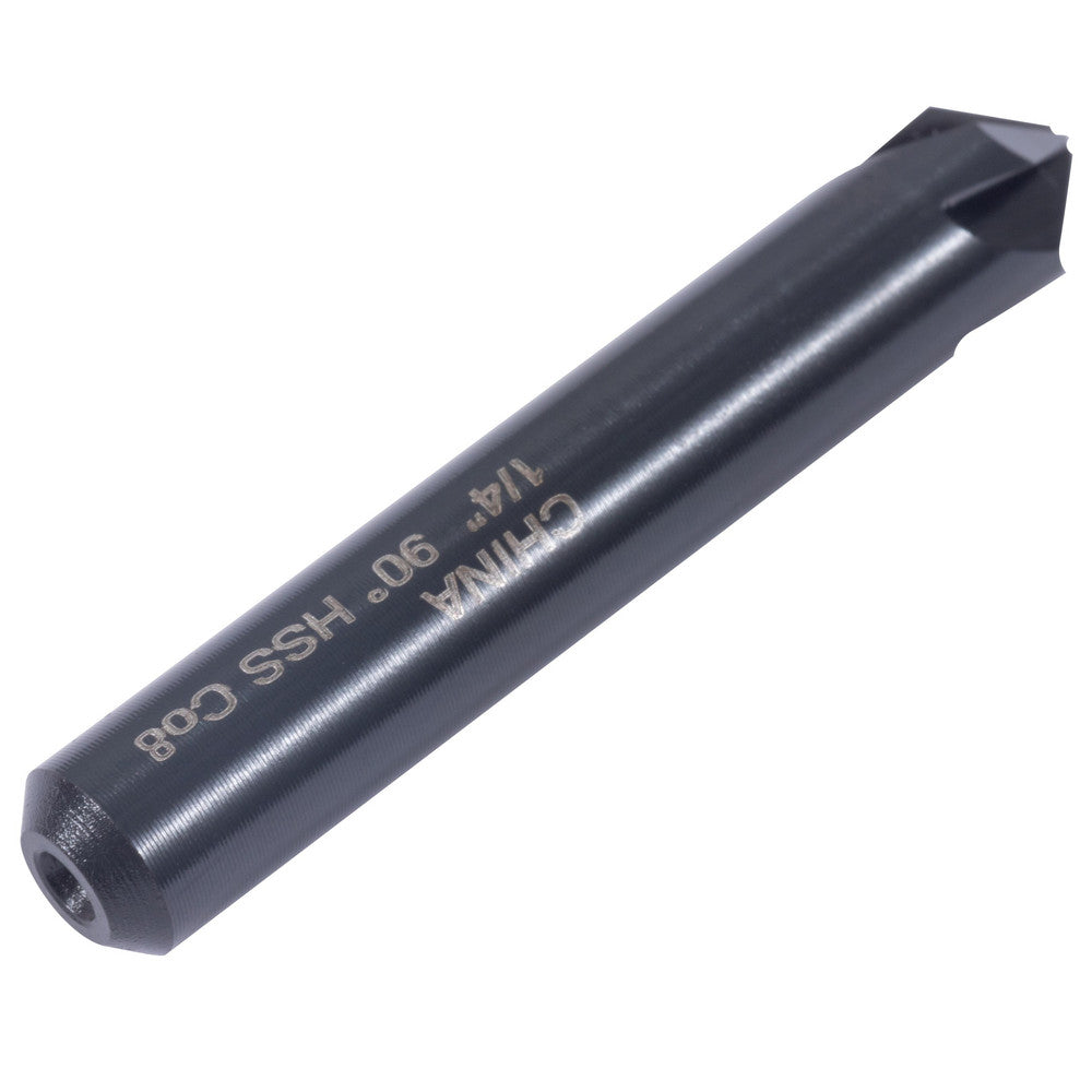 Hertel GX89330096 Countersink 1/4" Head Dia, 90.00 deg Included Angle, 4 Flute, High-Speed Steel, Right Hand Cut
