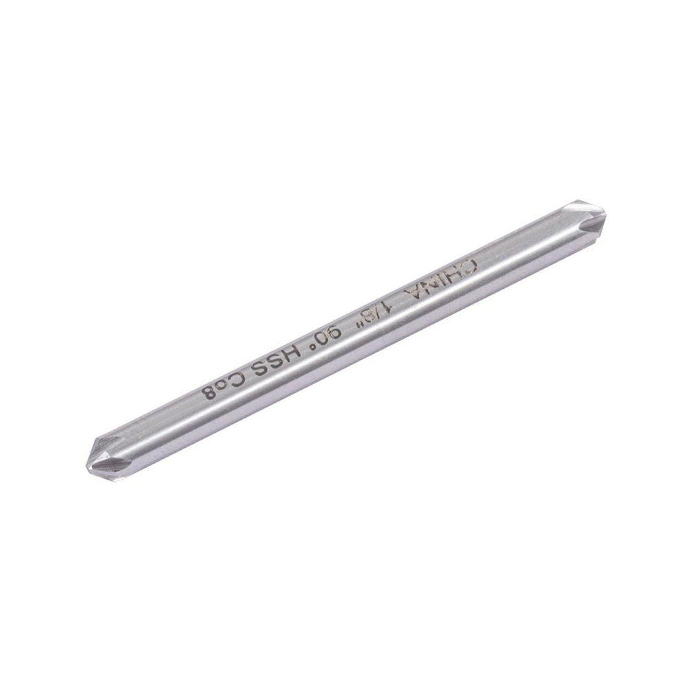 Hertel GX89330385 Countersink 1/8" Head Dia, 90.00 deg Included Angle, 6 Flute, High-Speed Steel, Right Hand Cut