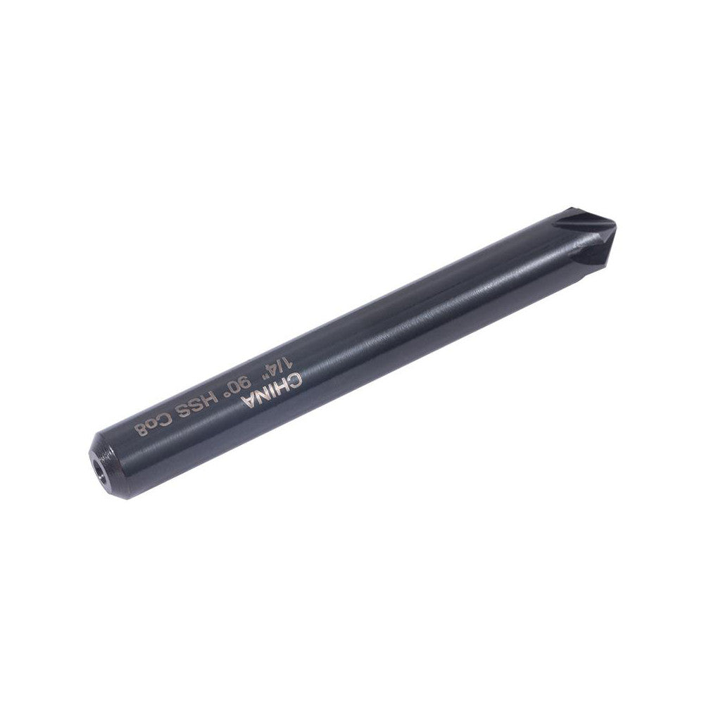 Hertel GX89330419 Countersink 1/4" Head Dia, 90.00 deg Included Angle, 6 Flute, High-Speed Steel, Right Hand Cut