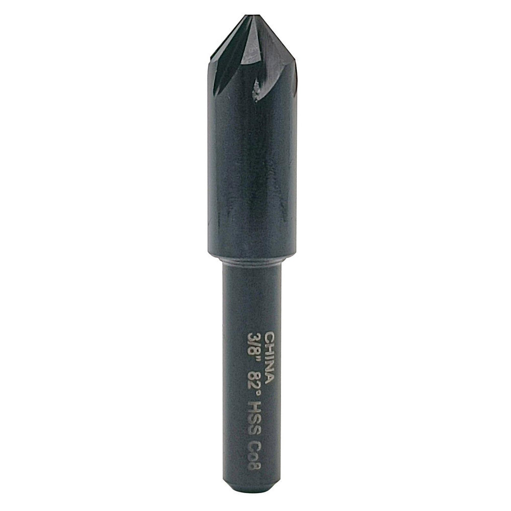 Hertel GX89330435 Countersink 3/8" Head Dia, 82.00 deg Included Angle, 6 Flute, High-Speed Steel, Right Hand Cut