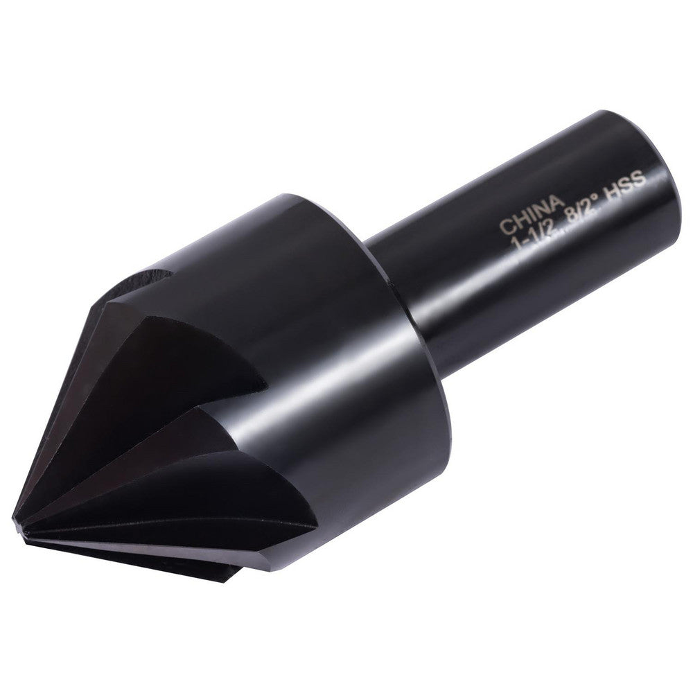 Hertel GX89330567 Countersink 1-1/2" Head Dia, 82.00 deg Included Angle, 6 Flute, High-Speed Steel, Right Hand Cut