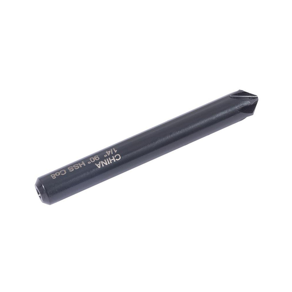 Hertel GX89330591 Countersink 1/4" Head Dia, 90.00 deg Included Angle, 6 Flute, High-Speed Steel, Right Hand Cut