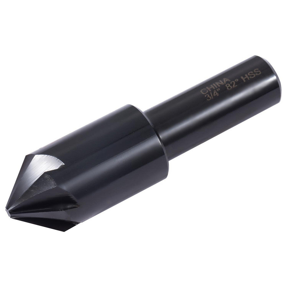 Hertel GX89330641 Countersink 3/4" Head Dia, 82.00 deg Included Angle, 6 Flute, High-Speed Steel, Right Hand Cut