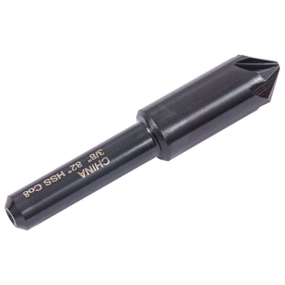 Hertel GX89330682 Countersink 3/8" Head Dia, 82.00 deg Included Angle, 6 Flute, High-Speed Steel, Right Hand Cut