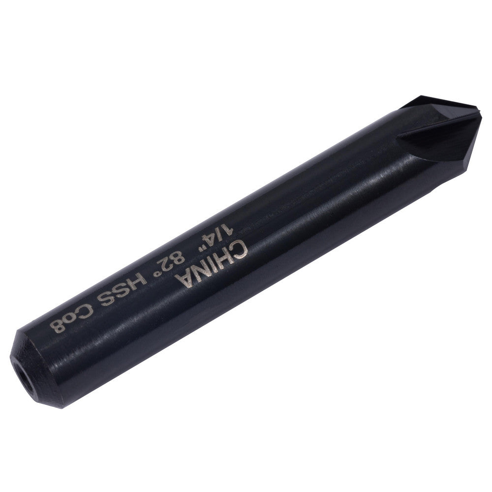 Hertel GX89331060 Countersink 1/4" Head Dia, 82.00 deg Included Angle, 4 Flute, High-Speed Steel, Right Hand Cut