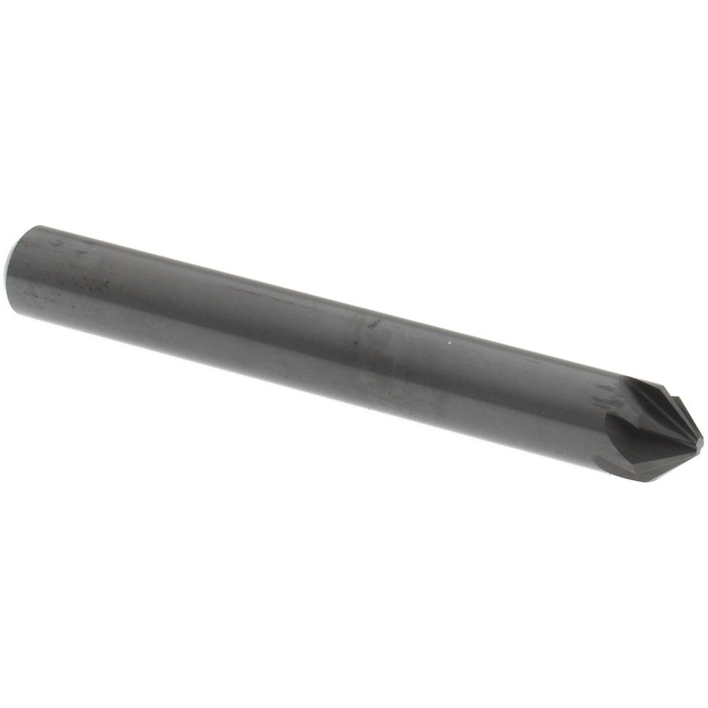 Hertel GX89331235 Countersink 1/4" Head Dia, 82.00 deg Included Angle, 6 Flute, High-Speed Steel, Right Hand Cut