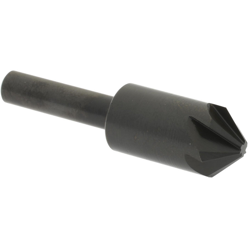 Hertel GX89331284 Countersink 1/2" Head Dia, 90.00 deg Included Angle, 6 Flute, High-Speed Steel, Right Hand Cut