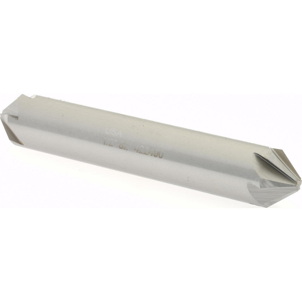 Hertel GX89331532 Countersink 1/2" Head Dia, 82.00 deg Included Angle, 6 Flute, High-Speed Steel, Right Hand Cut