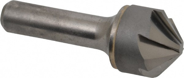 Hertel 336-010080 Countersink 1" Head Dia, 100.00 deg Included Angle, 6 Flute, Solid Carbide, Right Hand Cut