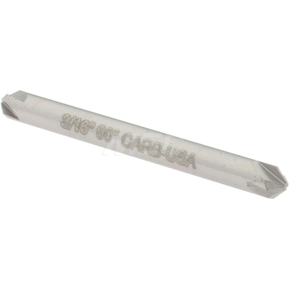 Hertel 334-202070 Countersink 3/16" Head Dia, 90.00 deg Included Angle, 4 Flute, Solid Carbide, Right Hand Cut