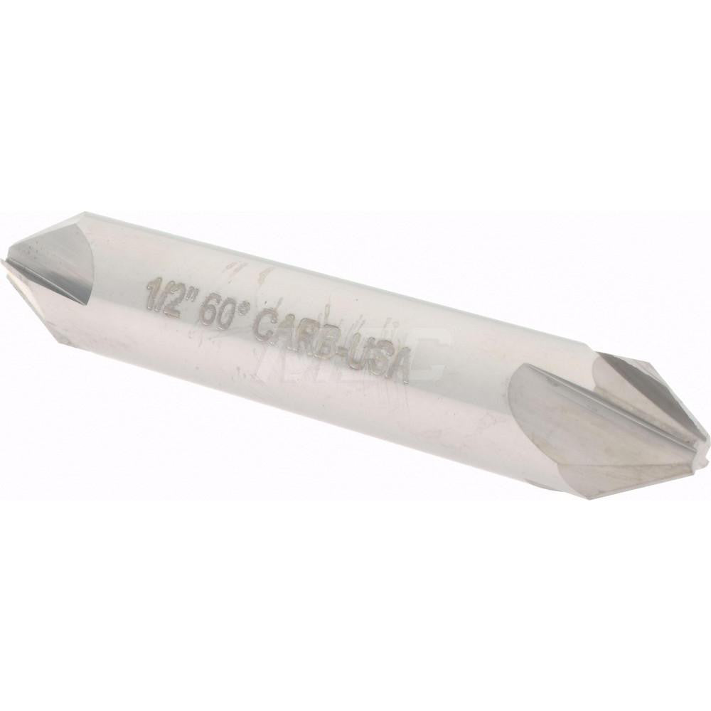 Hertel 334-206050 Countersink 1/2" Head Dia, 60.00 deg Included Angle, 4 Flute, Solid Carbide, Right Hand Cut