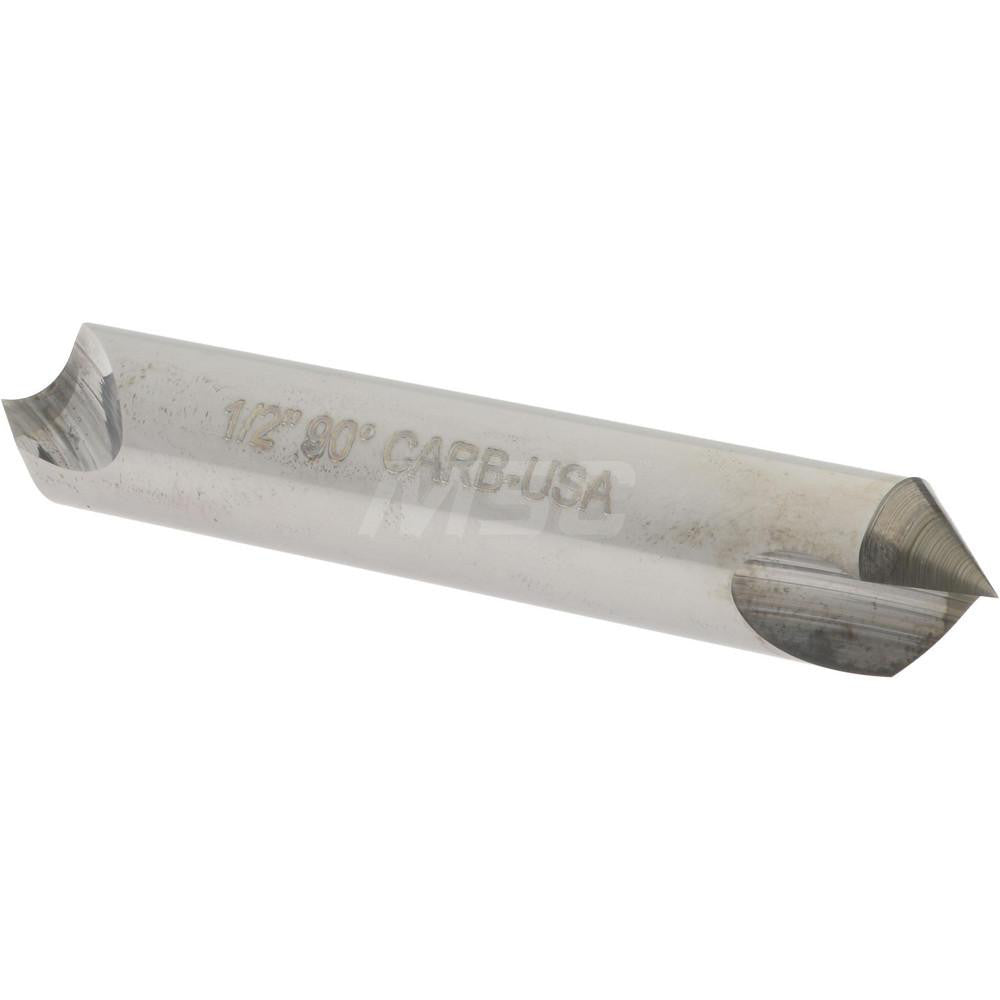 Hertel 331-206070 Countersink 1/2" Head Dia, 90.00 deg Included Angle, 1 Flute, Solid Carbide, Right Hand Cut