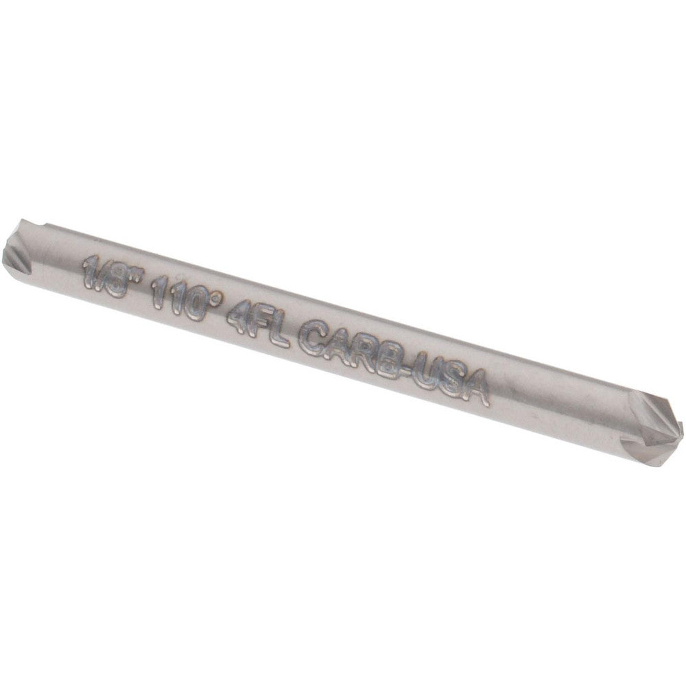 Hertel 334-301090 Countersink 1/8" Head Dia, 110.00 deg Included Angle, 4 Flute, Solid Carbide, Right Hand Cut