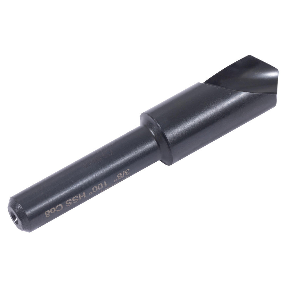 Hertel GX89339501 Countersink 3/8" Head Dia, 100.00 deg Included Angle, 1 Flute, High-Speed Steel, Right Hand Cut