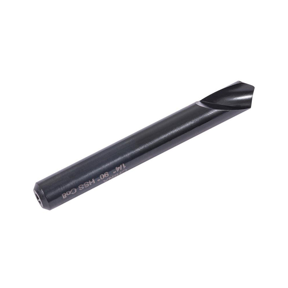 Hertel GX89339527 Countersink 1/4" Head Dia, 90.00 deg Included Angle, 1 Flute, High-Speed Steel, Right Hand Cut