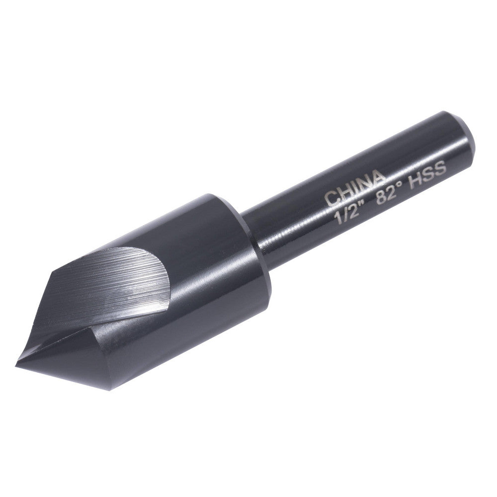 Hertel GX89339857 Countersink 1/2" Head Dia, 82.00 deg Included Angle, 1 Flute, High-Speed Steel, Right Hand Cut
