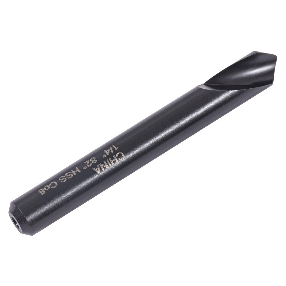 Hertel GX89339865 Countersink 1/4" Head Dia, 82.00 deg Included Angle, 1 Flute, High-Speed Steel, Right Hand Cut
