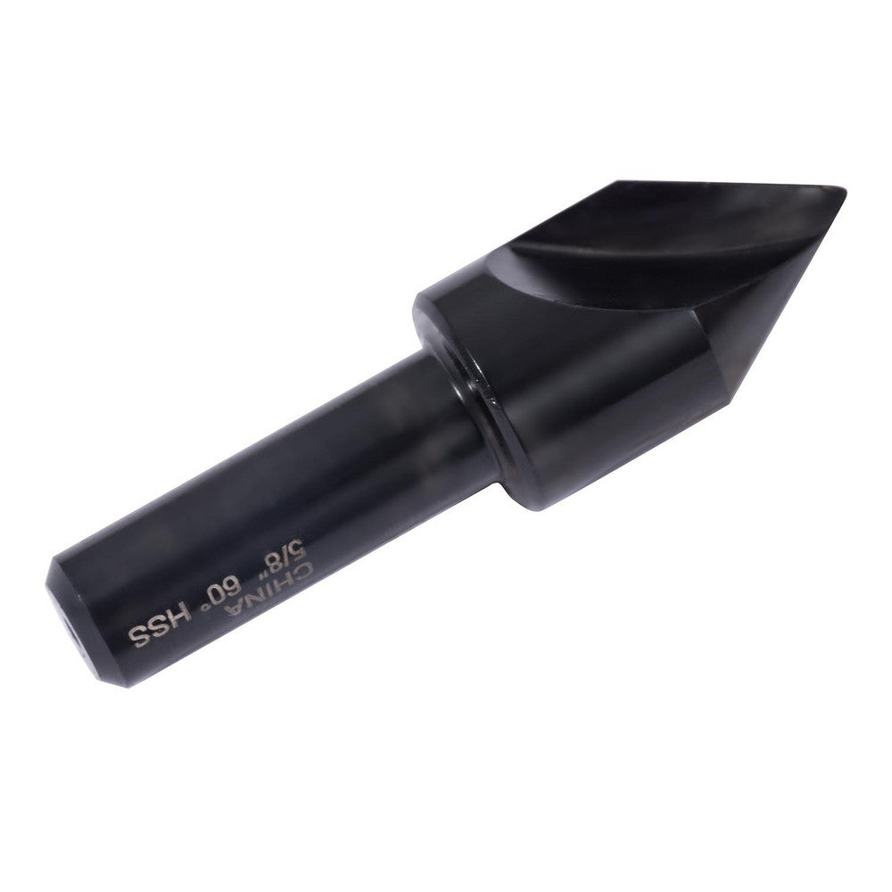 Hertel GX89340004 Countersink 5/8" Head Dia, 60.00 deg Included Angle, 1 Flute, High-Speed Steel, Right Hand Cut