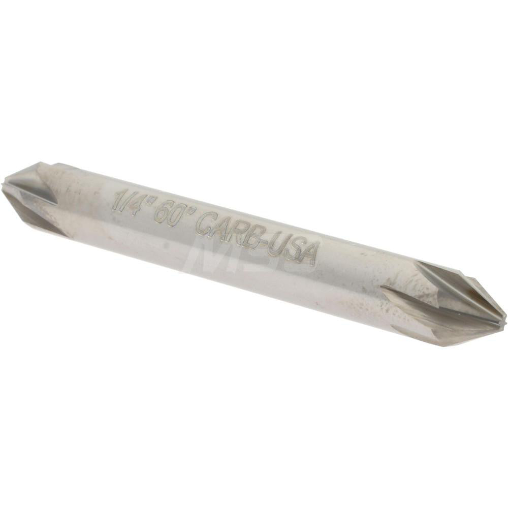 Hertel 336-203050 Countersink 1/4" Head Dia, 60.00 deg Included Angle, 6 Flute, Solid Carbide, Right Hand Cut