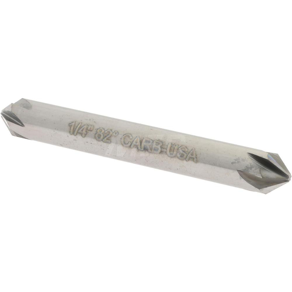 Hertel 336-203060 Countersink 1/4" Head Dia, 82.00 deg Included Angle, 6 Flute, Solid Carbide, Right Hand Cut