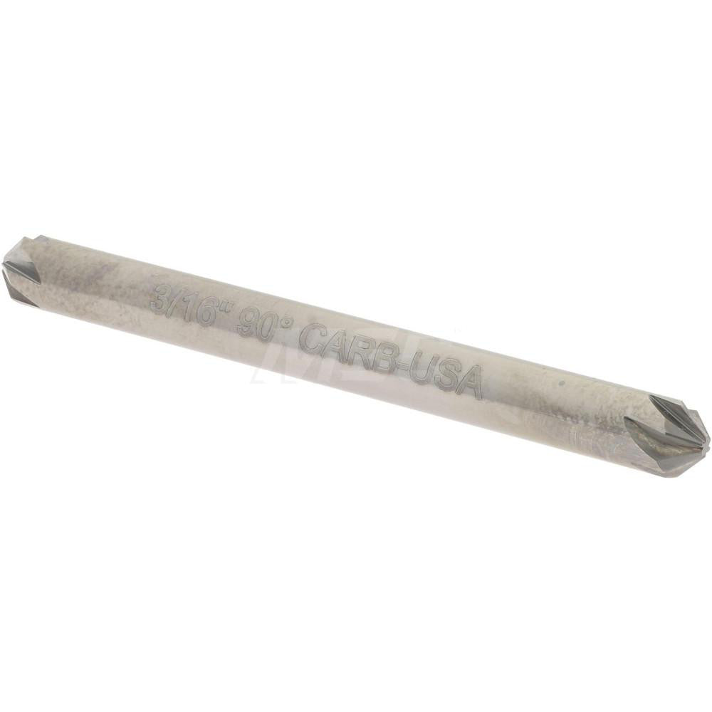 Hertel 336-202070 Countersink 3/16" Head Dia, 90.00 deg Included Angle, 6 Flute, Solid Carbide, Right Hand Cut