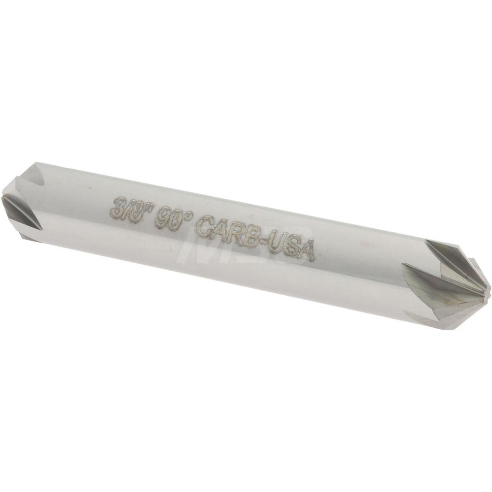 Hertel 336-205070 Countersink 3/8" Head Dia, 90.00 deg Included Angle, 6 Flute, Solid Carbide, Right Hand Cut