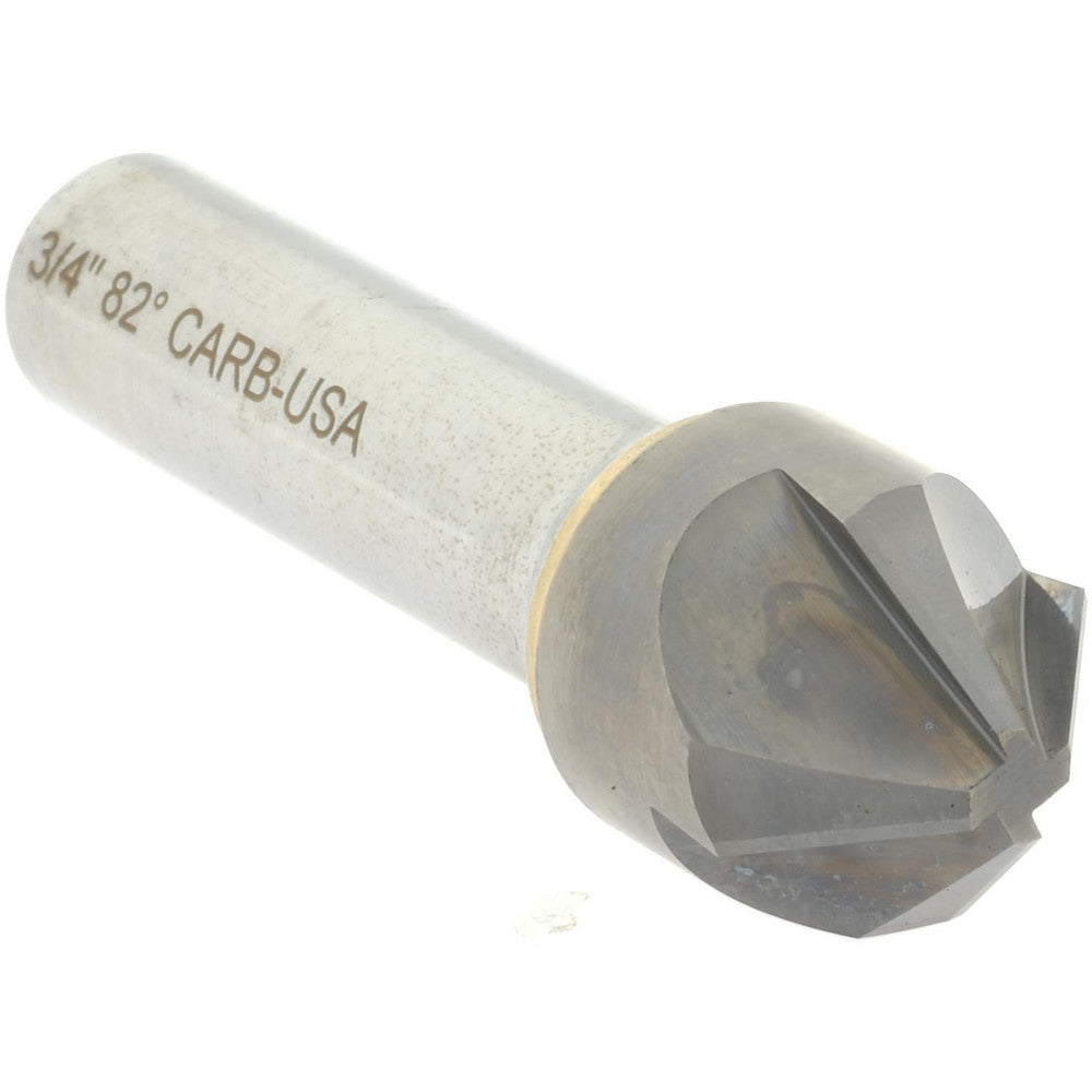 Hertel 334-008060 Countersink 3/4" Head Dia, 82.00 deg Included Angle, 4 Flute, Solid Carbide, Right Hand Cut