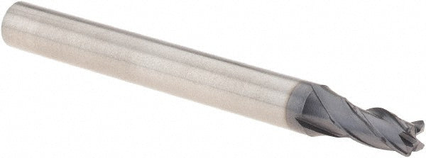YG-1 GM639903 Corner Radius End Mill 3/16" Dia, 3/8" LOC, 0.0200" Radius, 4 Flute, Solid Carbide